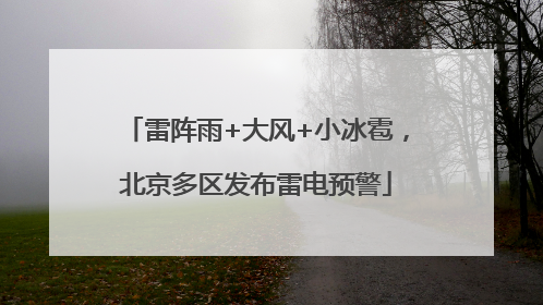 雷阵雨+大风+小冰雹，北京多区发布雷电预警