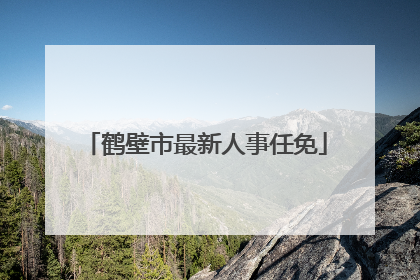 鹤壁市最新人事任免