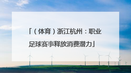 （体育）浙江杭州：职业足球赛事释放消费潜力