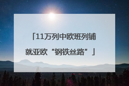 11万列中欧班列铺就亚欧“钢铁丝路”