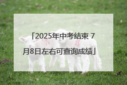 2025年中考结束 7月8日左右可查询成绩