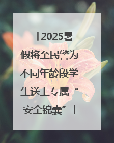 2025暑假将至民警为不同年龄段学生送上专属“安全锦囊”