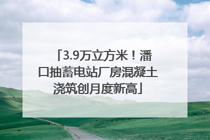 3.9万立方米！潘口抽蓄电站厂房混凝土浇筑创月度新高