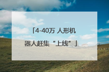 4-40万 人形机器人赶集“上线”