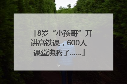 8岁“小孩哥”开讲高铁课，600人课堂沸腾了……