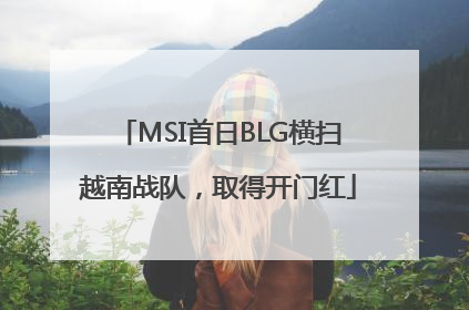 MSI首日BLG横扫越南战队，取得开门红
